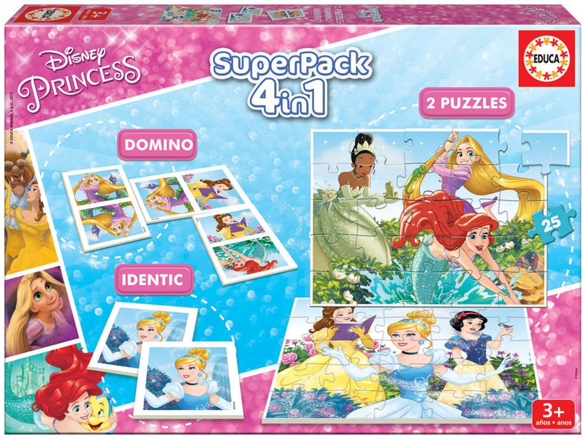 Jogo de Tabuleiro EDUCA Superpack Disney Princess (Idade Mínima: 3